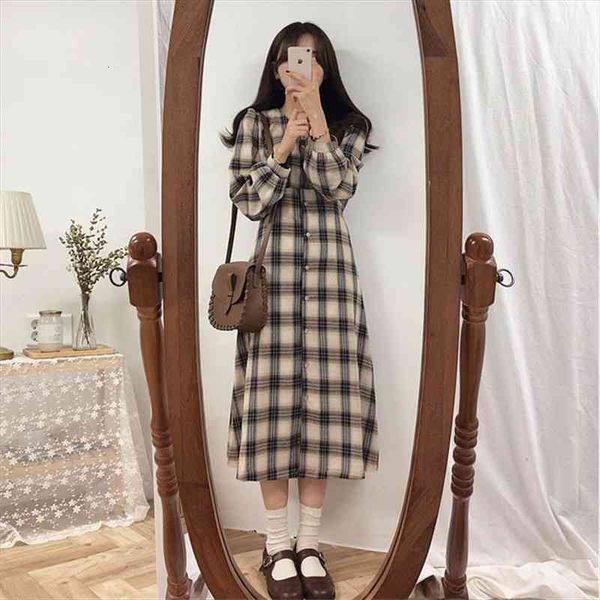 preppy style womens dress turn-down collar plaid summer dress women long sleeve single breasted korean dresses women casual, Black;gray
preppy style womens dress turn-down collar plaid summer dress women long sleeve single breasted korean dresses women casual, Black;gray