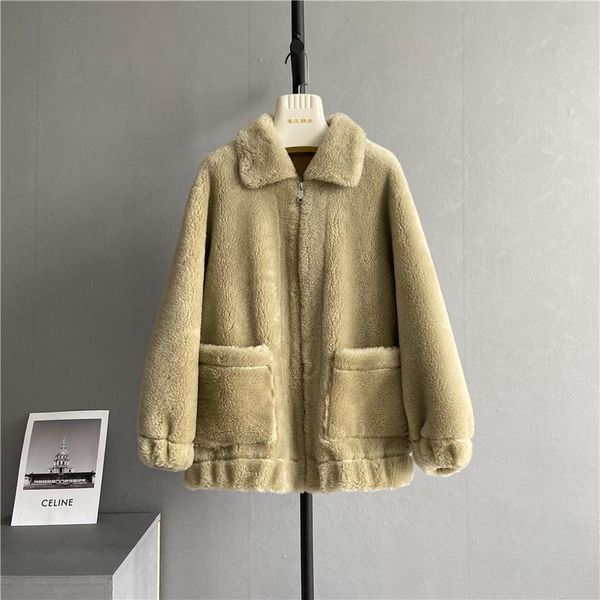 women's fur & faux real coat 100% wool women winter clothes keep warm fashion jacket 2021, Black
women's fur & faux real coat 100% wool women winter clothes keep warm fashion jacket 2021, Black
