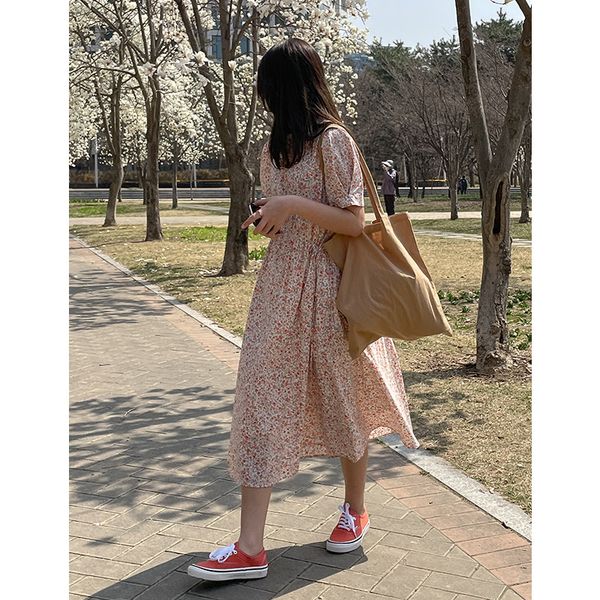 luxury casual dresses time simple floral drs 2021 summer drawstring waist round neck short sleeve gentle wind long skirt 20395, Black;gray
luxury casual dresses time simple floral drs 2021 summer drawstring waist round neck short sleeve gentle wind long skirt 20395, Black;gray