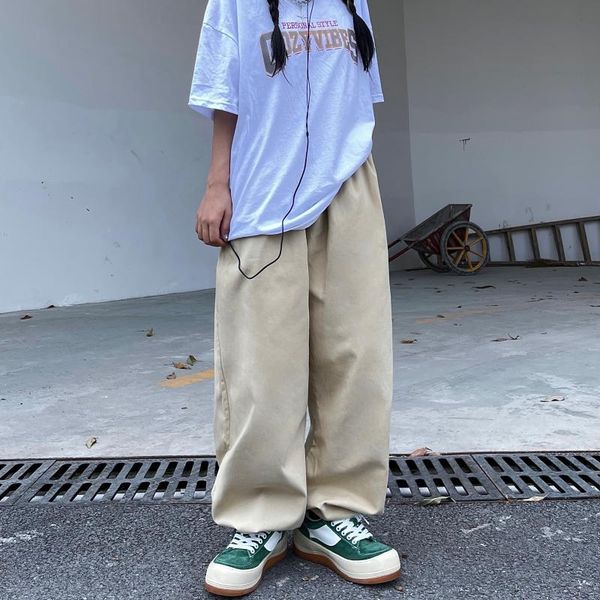 women's pants & capris summer khaki high waist straight leg loose casual bf, Black;white
women's pants & capris summer khaki high waist straight leg loose casual bf, Black;white