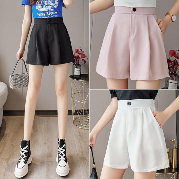 women's shorts 2021 korean style casual suit women 's summer high waist a- line wide leg pants loose slimming straight, White;black
women's shorts 2021 korean style casual suit women 's summer high waist a- line wide leg pants loose slimming straight, White;black
