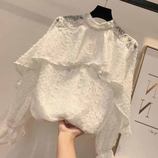 women blending ruffle loose pullover shirts ladies fur polka dot puff sleeves blouse suits female stand collar 210601, White
women blending ruffle loose pullover shirts ladies fur polka dot puff sleeves blouse suits female stand collar 210601, White