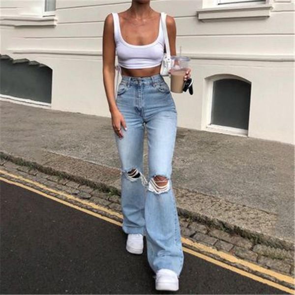 women's jeans 2021 ladies denim high waist wide leg trousers broken ripped casual street bell bottoms women, Blue
women's jeans 2021 ladies denim high waist wide leg trousers broken ripped casual street bell bottoms women, Blue