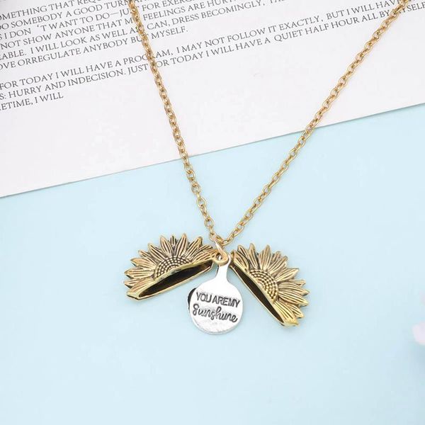 you are my sunshine sunflower necklaces for women long chain sun flower female pendant necklace jewelry, Silver
you are my sunshine sunflower necklaces for women long chain sun flower female pendant necklace jewelry, Silver