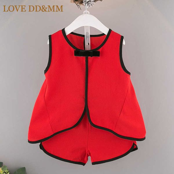 love dd&mm girls clothing sets summer girl comfortable red and white pure color leisure sports suit 210715
love dd&mm girls clothing sets summer girl comfortable red and white pure color leisure sports suit 210715