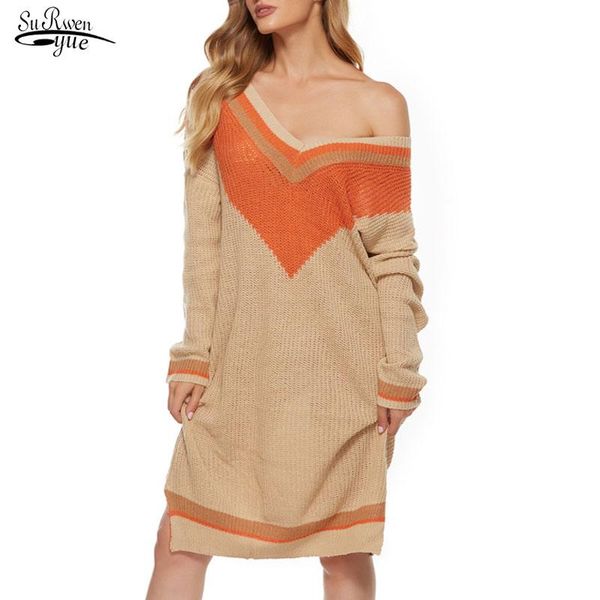 women's sweaters 2021 korean fashion striped sweater v-neck long women autumn and winter clothes pullover loose 11754, White;black
women's sweaters 2021 korean fashion striped sweater v-neck long women autumn and winter clothes pullover loose 11754, White;black