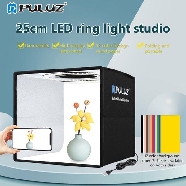 25cm po studio light box with 12 colors background mini tablelightbox pography soft shooting tent ring lighting & accessories
25cm po studio light box with 12 colors background mini tablelightbox pography soft shooting tent ring lighting & accessories