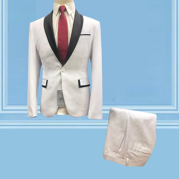 men's suits & blazers white colour smoking suit for men 2 piece set simplicity party dress fancy trajes para hombre elegant spiritual v, White;black
men's suits & blazers white colour smoking suit for men 2 piece set simplicity party dress fancy trajes para hombre elegant spiritual v, White;black