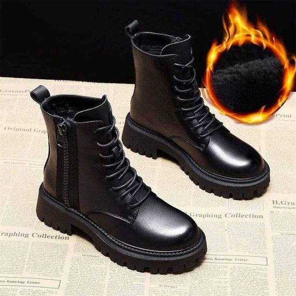 thick-soled martn boots female british style wild winter short women shoes cotton plus velvet 211021, Black
thick-soled martn boots female british style wild winter short women shoes cotton plus velvet 211021, Black