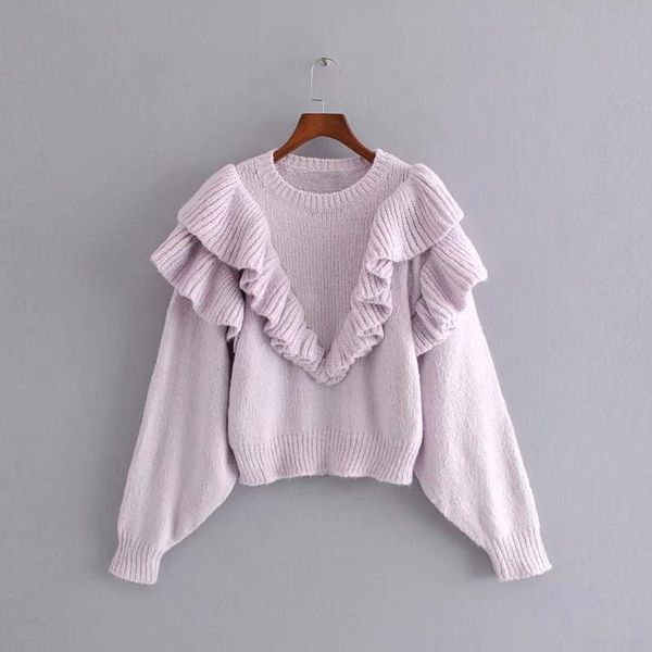 women's sweaters women purple oversize knitted sweet long sleeve ruffles pullovers winter thick jumper casual, White;black
women's sweaters women purple oversize knitted sweet long sleeve ruffles pullovers winter thick jumper casual, White;black