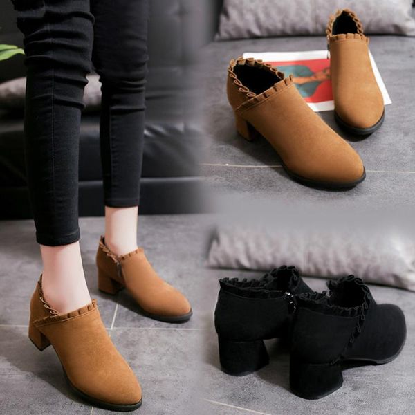 boots women's shoes woman fashion high heel fall winter vintage flock ankle women runed heels 2021, Black
boots women's shoes woman fashion high heel fall winter vintage flock ankle women runed heels 2021, Black