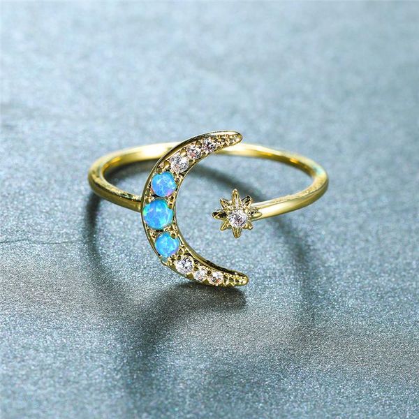 wedding rings cute female blue white opal stone ring small gold adjustable thin for women bridal star moon engagement, Slivery;golden
wedding rings cute female blue white opal stone ring small gold adjustable thin for women bridal star moon engagement, Slivery;golden