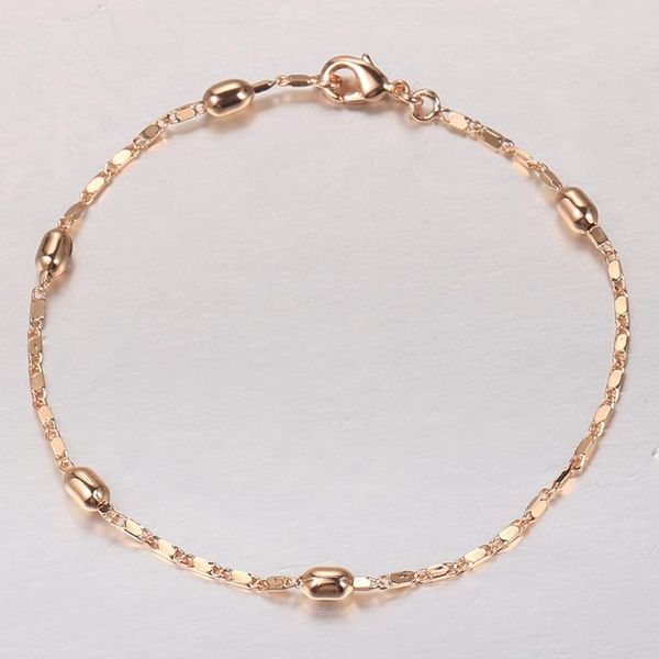 link, chain 2mm vintage women's beaded bracelets 585 rose gold wristband bead party jewelry wholesale 20cm cb72, Black
link, chain 2mm vintage women's beaded bracelets 585 rose gold wristband bead party jewelry wholesale 20cm cb72, Black