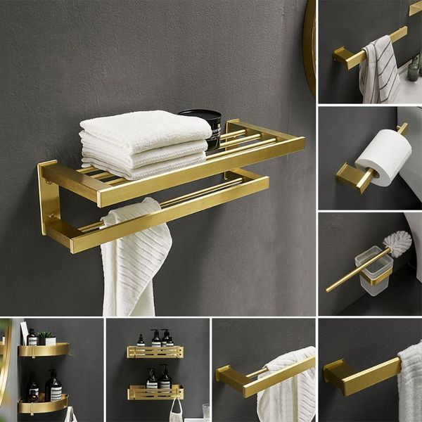 bath accessory set hardware brushed gold bathroom accessories towel rack paper holder toilet brush bar shelf robe hooks
bath accessory set hardware brushed gold bathroom accessories towel rack paper holder toilet brush bar shelf robe hooks