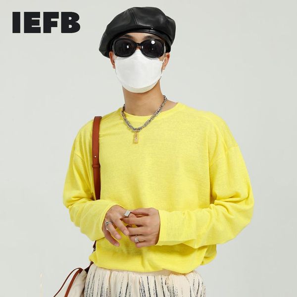 men's t-shirts iefb yellow tee 2021 spring autumn simple korean loose couple fashion solid color o-neck long sleeve t-shirt 9y7126, White;black
men's t-shirts iefb yellow tee 2021 spring autumn simple korean loose couple fashion solid color o-neck long sleeve t-shirt 9y7126, White;black