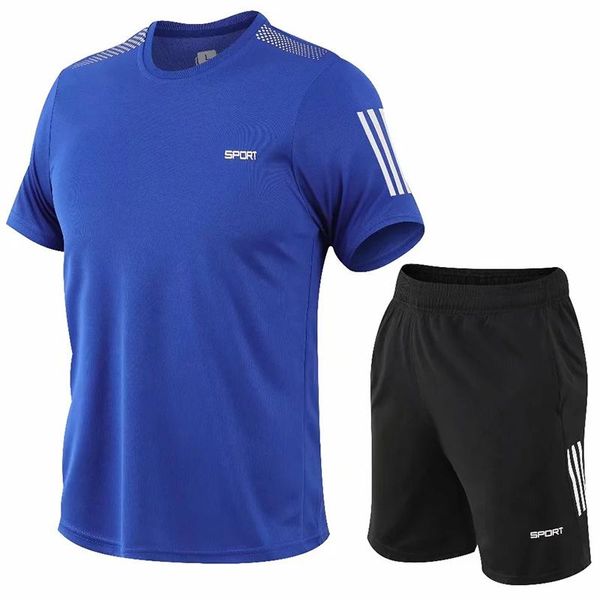 running sets sports suit men'squick-drying t-shirt 2021 summer fitness short-sleeved shorts breathable two-piece, Black;blue
running sets sports suit men'squick-drying t-shirt 2021 summer fitness short-sleeved shorts breathable two-piece, Black;blue