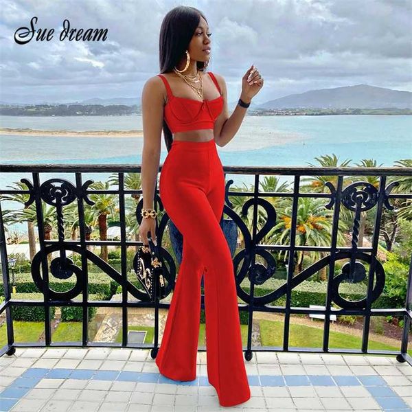 women's bandage set 2 pieces strap sleeveless bustiers and long bell-bottoms trousers celebrity party sheath vestidos 211116, Gray
women's bandage set 2 pieces strap sleeveless bustiers and long bell-bottoms trousers celebrity party sheath vestidos 211116, Gray
