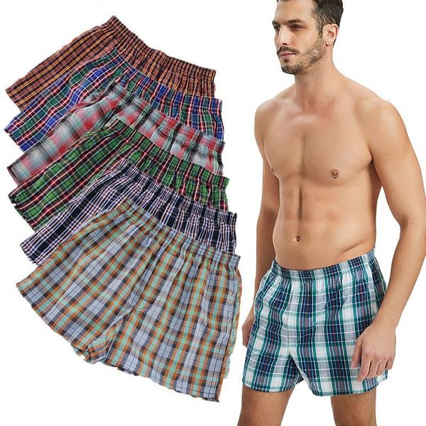 underpants men boxer shorts cotton soft underwear elastic large size briefs high waist loose breathable plaid boxers, Black;white
underpants men boxer shorts cotton soft underwear elastic large size briefs high waist loose breathable plaid boxers, Black;white