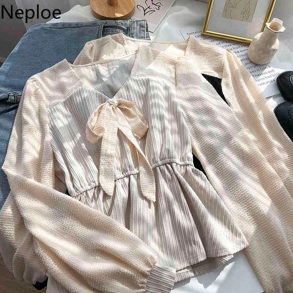 neploe v-neck patchwork contrast color blouse women lace up bow long sleeve shirt slim waist temperament blouses femme 210422, White
neploe v-neck patchwork contrast color blouse women lace up bow long sleeve shirt slim waist temperament blouses femme 210422, White