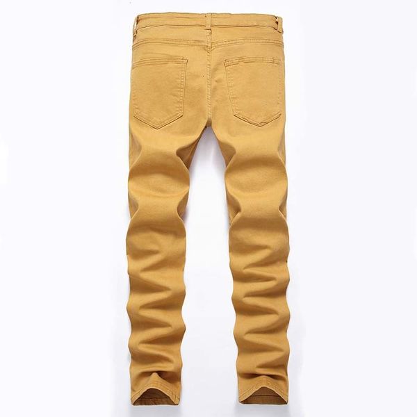 men slim jeans night club denim causual knee holes zipper hiphop pants washed high quality, Blue
men slim jeans night club denim causual knee holes zipper hiphop pants washed high quality, Blue