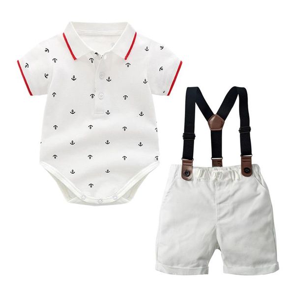 clothing sets kid baby boy summer pograph suit handsome lron anchor printed romper + white shorts with belt 2pcs short children outfits
clothing sets kid baby boy summer pograph suit handsome lron anchor printed romper + white shorts with belt 2pcs short children outfits