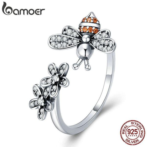 cluster rings bamoer 100% 925 sterling silver trendy bee & daisy flower finger for women adjustable size valentine gift jewelry scr422, Golden;silver
cluster rings bamoer 100% 925 sterling silver trendy bee & daisy flower finger for women adjustable size valentine gift jewelry scr422, Golden;silver