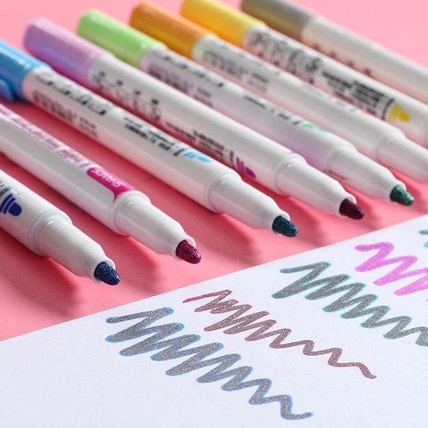 highlighters 8 pcs double line contour pen color marker student stationery set fo sale, Black;red
highlighters 8 pcs double line contour pen color marker student stationery set fo sale, Black;red