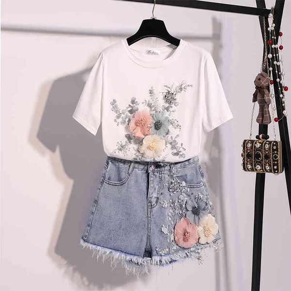 dresses women embroidery flower appliques cotton t shirts + short jeans suits summer casual tshirt denim shorts sets girls students, Black;gray
dresses women embroidery flower appliques cotton t shirts + short jeans suits summer casual tshirt denim shorts sets girls students, Black;gray