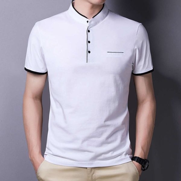men's t-shirts summer men's stand collar short sleeve korean slim youth solid color blank t-shirt, White;black
men's t-shirts summer men's stand collar short sleeve korean slim youth solid color blank t-shirt, White;black