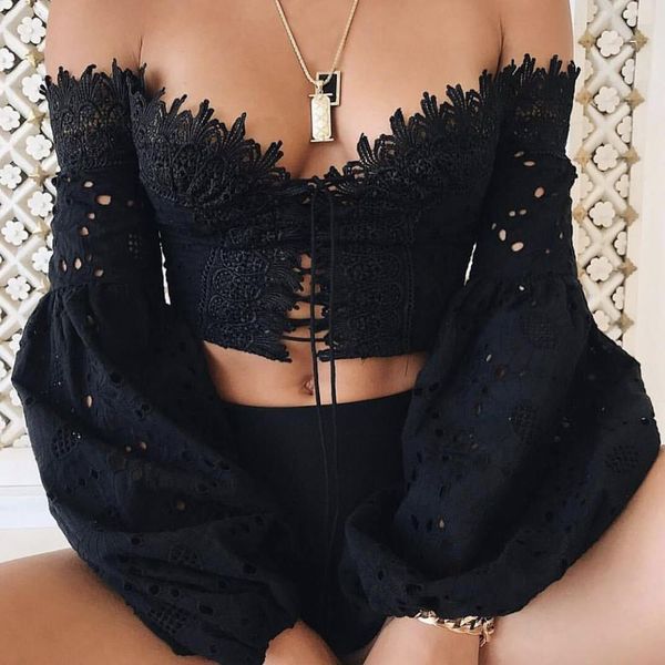 missord lace women hollow out bra off shoulder long sleeve solid color cross ft9296, White
missord lace women hollow out bra off shoulder long sleeve solid color cross ft9296, White