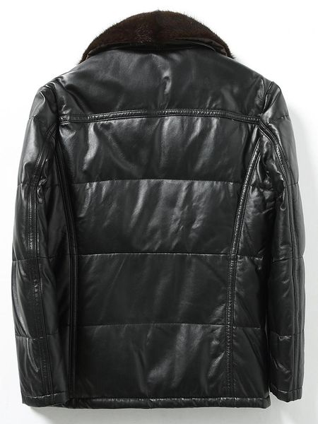 men's leather & faux down 2021 genuine jacket men winter sheepskin coat real collar warm puffer jackets 7022 kj2296, Black
men's leather & faux down 2021 genuine jacket men winter sheepskin coat real collar warm puffer jackets 7022 kj2296, Black