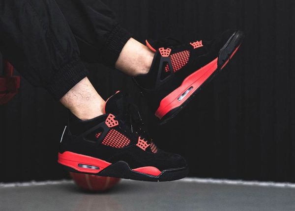 latest release jumpman 4 red thunder basketball shoes 4s red appears on the tongue black suede across the uppers red midsole black rubber ou
latest release jumpman 4 red thunder basketball shoes 4s red appears on the tongue black suede across the uppers red midsole black rubber ou