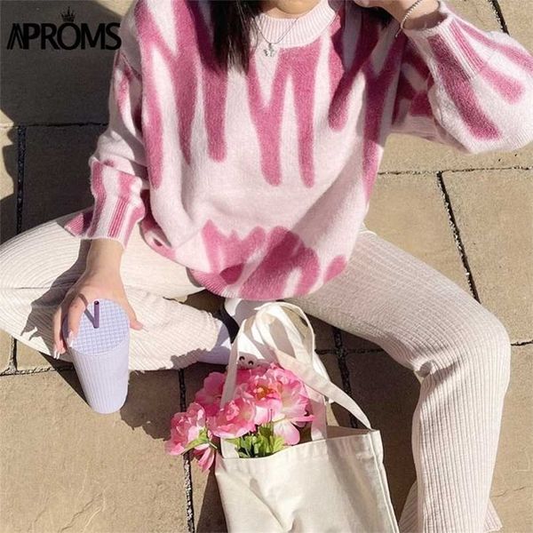 aproms elegant korean fashion rose stripe print long sweater women winter streetwear pink knitted pullovers loose outerwear 211011, White;black
aproms elegant korean fashion rose stripe print long sweater women winter streetwear pink knitted pullovers loose outerwear 211011, White;black