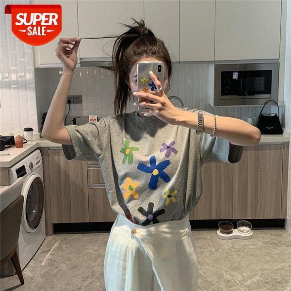 graffiti color flowers round neck short-sleeved t-shirt female new korean version loose student half-sleeved shirt trend #hq1q, White
graffiti color flowers round neck short-sleeved t-shirt female new korean version loose student half-sleeved shirt trend #hq1q, White