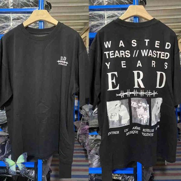 earther men women streetwear e.r.d. t-shirt wasted, White;black 
earther men women streetwear e.r.d. t-shirt wasted, White;black