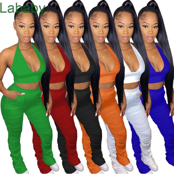 women two piece pants designer tracksuits sleeveless slim v neck sling pleating trousers casual solid color jogger suits plus size, White
women two piece pants designer tracksuits sleeveless slim v neck sling pleating trousers casual solid color jogger suits plus size, White