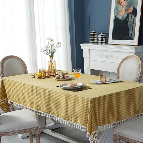 table cloth japan style cotton tablecloth yellow retro small plaid whitetassel hem rectangle dining for home christmas party
table cloth japan style cotton tablecloth yellow retro small plaid whitetassel hem rectangle dining for home christmas party