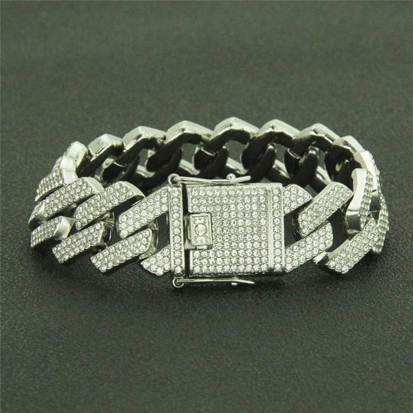 link, chain men's personality european and american hip-hop style wide cuban bracelet fashion trendy street dance accessories, Black
link, chain men's personality european and american hip-hop style wide cuban bracelet fashion trendy street dance accessories, Black