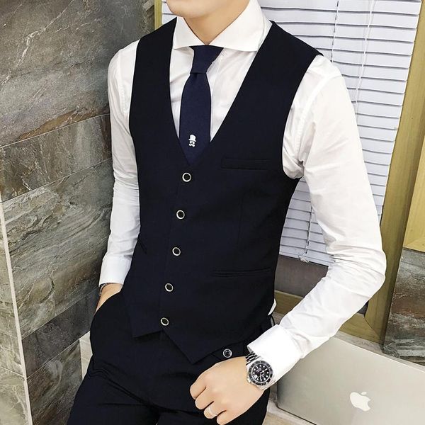 men's vests solid color suits waistcoat fashion casual slim fit men suit six colors available size s-3xl, Black;white
men's vests solid color suits waistcoat fashion casual slim fit men suit six colors available size s-3xl, Black;white