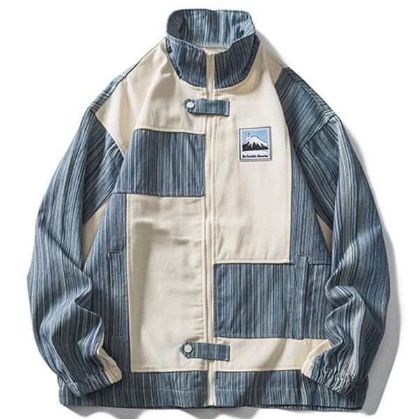 men's jackets lacible men harajuku hip hop zipper denim jacket streetwear retro color block patchwork 2021 autumn vintage coat, Black;brown
men's jackets lacible men harajuku hip hop zipper denim jacket streetwear retro color block patchwork 2021 autumn vintage coat, Black;brown