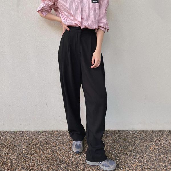 women's pants & capris real s 2021 autumn harlan trousers high waist drape loose straight leg wide suit women, Black;white
women's pants & capris real s 2021 autumn harlan trousers high waist drape loose straight leg wide suit women, Black;white