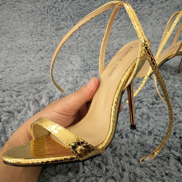 sandals gold snakeskin high heel dress party women summer open toe ankle strap stiletto 11cm shoes, Black
sandals gold snakeskin high heel dress party women summer open toe ankle strap stiletto 11cm shoes, Black