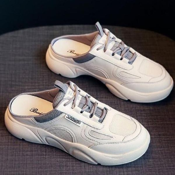 slippers fashion half-drag shoes female white no heel wear baotou lazy drag pregnant women wild casual xx319, Black
slippers fashion half-drag shoes female white no heel wear baotou lazy drag pregnant women wild casual xx319, Black
