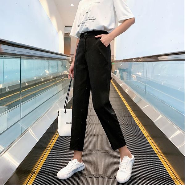 black stretch pencil fashion womens pant office work elegant trousers casual slim thin korean pockets ankle length, Black;white
black stretch pencil fashion womens pant office work elegant trousers casual slim thin korean pockets ankle length, Black;white