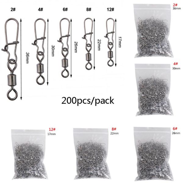 stainless rolling swivel with nice snap ms+zq hooks lure fishing connector pin bearing swivels snaps tackle 200pcs/pack
stainless rolling swivel with nice snap ms+zq hooks lure fishing connector pin bearing swivels snaps tackle 200pcs/pack