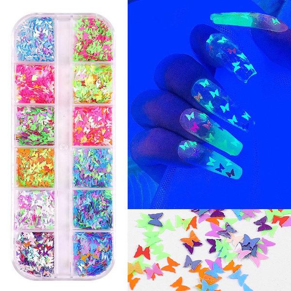 grids/box colorful butterfly fluorescence sequins nail art decorations laser glitter flakes manicure design accessories, Silver;gold
grids/box colorful butterfly fluorescence sequins nail art decorations laser glitter flakes manicure design accessories, Silver;gold
