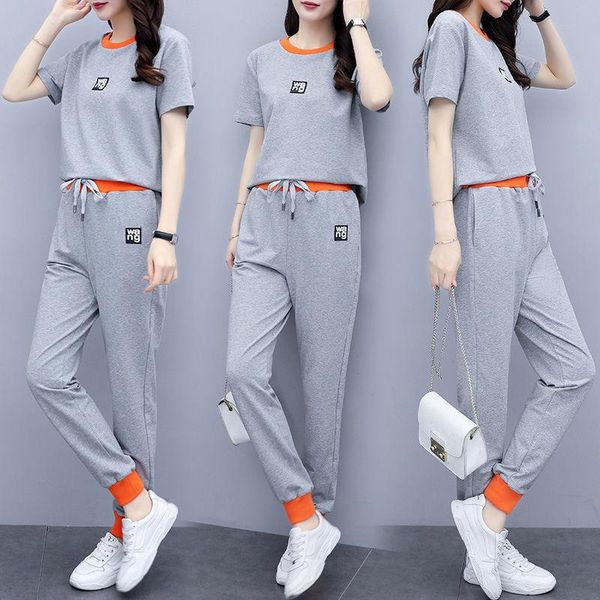 women's two piece pants casual sports suit summer 2021 short-sleeved trousers korean style loose fashion two-piece trend, White
women's two piece pants casual sports suit summer 2021 short-sleeved trousers korean style loose fashion two-piece trend, White