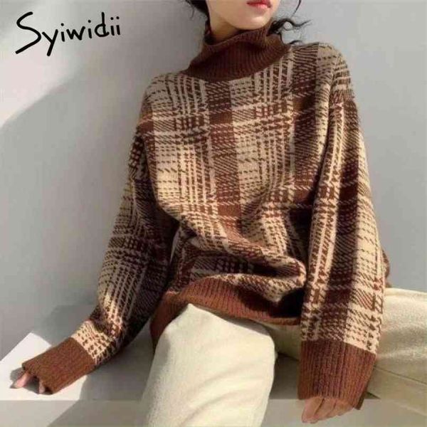 turtleneck sweaters for women plaid fall oversized korean winter clothes pullovers knitted batwing sleeve loose 210607, White;black
turtleneck sweaters for women plaid fall oversized korean winter clothes pullovers knitted batwing sleeve loose 210607, White;black