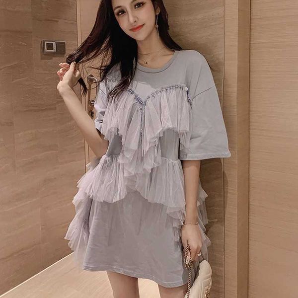 ladies spring sweet lace contrast color stitching dress elegant loose o-neck 3/4 sleeve 210601, Black;gray
ladies spring sweet lace contrast color stitching dress elegant loose o-neck 3/4 sleeve 210601, Black;gray