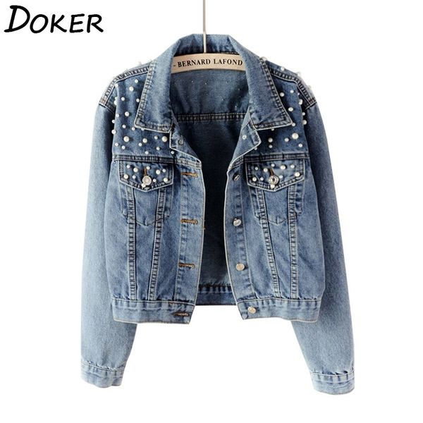 autumn winter blue denim coat women turn-down collar long sleeve fashion pearl beading big size jacket loose coats and jackets 210423, Black;brown
autumn winter blue denim coat women turn-down collar long sleeve fashion pearl beading big size jacket loose coats and jackets 210423, Black;brown